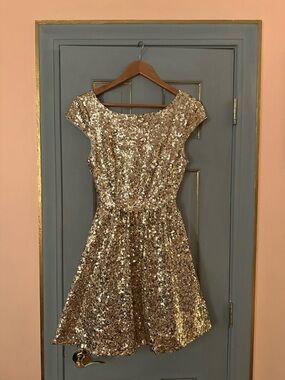 Windsor Gold Sequin Mini Dress
